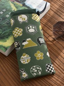 Drawstring Glasses Bag Original Homemade Japanese Style Pressure-Resistant Portable Drop-Resistant Myopia Sunglasses Bag Glasses Bag Sunglasses Cosmetics Bag