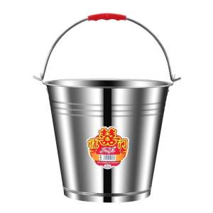 Stainless Steel Water Bucket with Handle Thickened Durable Kitchen Home Use Storage Ice Bucket Oil Barrel Special Thick Hand