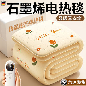Home Use Electric Heating Blanket Double Control Temperature Adjustment Graphene Water Heating Blanket Single Double Person