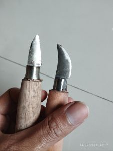 pisau raut mungil sepasang baja asli piringan serkel