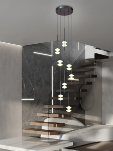 HUITUO | Modern Minimalist Luxury Loft Cone Shape Staircase Pendant Light
