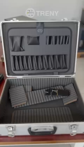 TRENY High-Grade Aluminum Alloy Hairdressing Toolbox Dedicated for Hair Stylist Satchel Hair Cutting Box Hair Salon Shop Storage Box Large