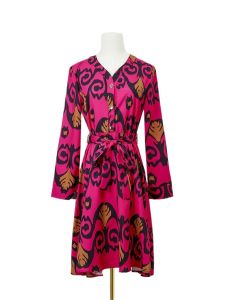 Summer Casual Printed Long Sleeve Dress for Women Casual Dress