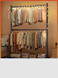 Double Layer 60/100/120/150cm Metal Clothes Hanger Drying Rack Double Stainless Hanger Sampayan For Cloths Rack Hanger Drying Rack