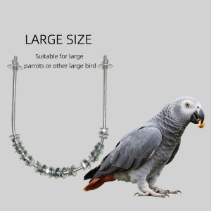 Stainless Steel Parrot Toy African Grey Parrot Budgerigar Small Parrot Hanging Ornament Biting Grinding Teeth Pet Supplies