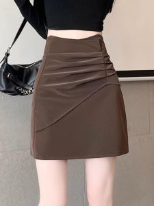 WANGGONGZHU | High Waist Asymmetrical A-Line Mini Skirt Women Spring Autumn 2025 New Style Slimming Fashionable Short Skirt Commute Korean Style