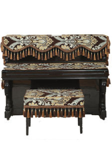 Modern European Simple Luxury Three-piece Set Piano Cover Dustproof Cover Bench Cushion Cover Vertical Style Piano Sheet