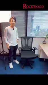 ROCKWOOD เก้าอี้สุขภาพ เก้าอี้คอม เก้าอี้ตาข่าย RW2305 ระบายอากาศ ปรับsupport เพื่อรองรับสรีระแผ่นหลัง