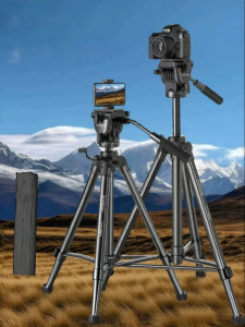 Yunteng | Professional Camera Tripod for Outdoor Shooting Live Streaming Vlog Video Recording with Upgraded Aluminum Alloy Hydraulic Head