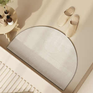 VIKAMA Semi-circular Diatomite Floor Mats Soft Absorbent Bathroom Foot Mats Non-slip Entrance Door Mats Home Decoration