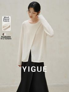 Yigue | Loose White Korean-style Sweater for Spring New Look