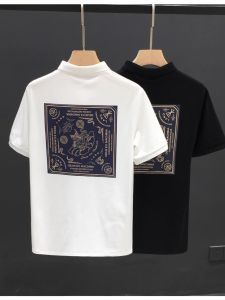 Extra Large 300 Pounds Short Sleeve Polo Shirt Mens Summer Thin Loose Fit Half Sleeve Top Trendy Brand T-Shirt Casual Wear