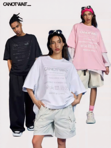 CANOTWAIT_ | Graphic Print Short Sleeve T-shirt Loose and Stylish