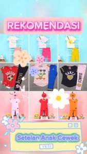 STP Setelan Strip Pocket Anak Cewek Cowok Laki-Laki Perempuan OOTB 1-9 Tahun ACS