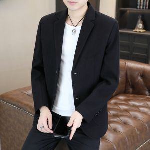 HENGYUANXIANG | Chic Casual Korean Style Mens Suit Spring Autumn Fashion Urban Polyester Fiber Long Sleeve Standard Fit Jacket Handsome Outerwear