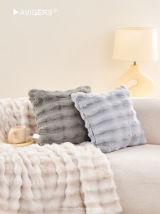 Ghế Sofa Phòng Khách Đệm Lưng Nhung Coral Nhung Cừu Đơn Giản Hiện Đại Đệm Ôm Tròn Màu Trơn Avigers Trung Quốc Đại Lục