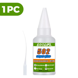 LOOLIFL | Loolifl-502 Super Glue Acrylic Adhesive 10-Second Bonding Low Whitening High Strength Suitable for Wood Plastic Ceramics Metal Easy Tool-Based Application Multifunctional and Versatile