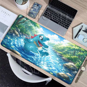 Potdemiel | Large Pokemon Totodile Mouse Pad HD Printing Computer Desk Mat Office Keyboard Aesthetics Pad Laptop Gaming Non-slip Rubber Mats