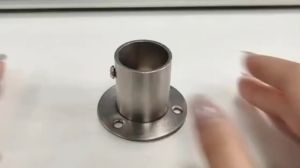 2pcs Stainless Steel Socket Flange Wall Mount Pipe Bracket Clothes Rod Holder Closet Rod Flange