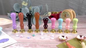 2/3Pcs Set Retro Sealing Wax Furnace Stove Pot Wood Handle Sealing Wax Spoon Wax Sealing Decorative For Candle Stamp Wax Stamp