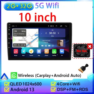 2 Din Universal Car Stereo 7/9/10 Inch QLED Touch Screen Wireless CarPlay Android Auto GPS Navigation For Toyota Nissan Hyundai