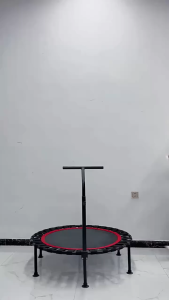 Trampoline 48 Inch Folding Exercise With Armrest Indoor Fitness Aerobic High Jump Stability Training Tool