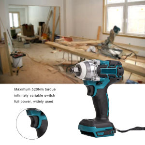 [Year-end clearance sale] 520Nm super large rotational force electric impact wrench cordless lithium battery drill electric screwdriver compatible with Makita battery bare machine