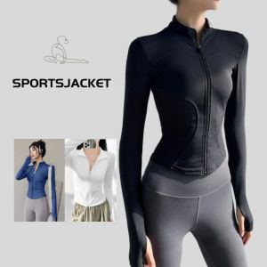 Yoga Jacket for Woman Long Sleeved Tights Jacket Quick Drying Fitness Running With Zipper Tops