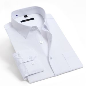 Romon Mens Slim Fit Short Sleeve Shirt Business Casual Workwear White Fashionable Korean Style Summer New Arrival Cotton Polyester