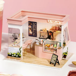 Wooden Mini Doll House Miniature Small House Kit 3D Puzzle Assemble Building Model Home Bedroom Decoration With Furniture Gift