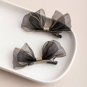 Korean Style Butterfly Knot Mesh Hair Clip Fresh Summer Baby Girl Fairy-like Childrens Hair Clip Cute Headwear