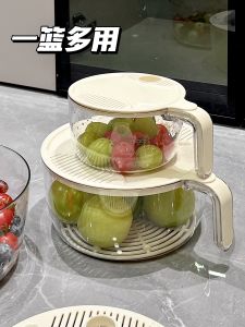 Hộp Đựng Trái Cây Đa Năng Cho Phòng Khách Và Nhà Bếp Chậu Đựng Trái Cây Bằng Nhựa PET Thân Thiện Với Môi Trường Có Tay Cầm