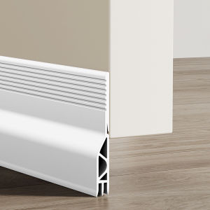 50mm Height Soft TPE Door Bottom Gap Seal Strip 1M Windproof Dustproof Self-adhesive Weather Strip Noise Reduction Sealing Strip