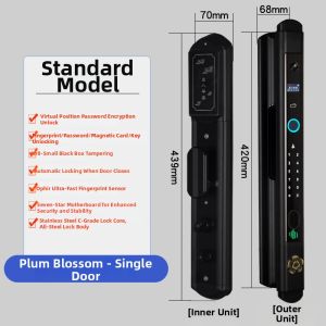 AODENG | Smart Electronic Door Lock With Remote Viewing Cat Eye Biometric Unlock For Villa Double Doors