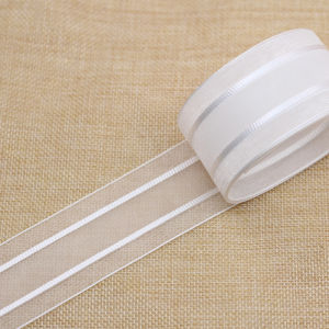 High Quality 1 Meter/Lot 38mm Stripe Broadside Organza Ribbon Party Home Wedding Decoration Gift Wrapping Christmas DIY Material