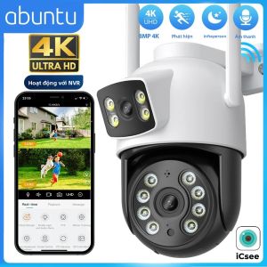 Camera An Ninh Wifi PTZ 8MP 4K Hai Ống Kính Với Tầm Nhìn Ban Đêm Phát Hiện Chuyển Động Người Ứng Dụng ICSEE Giám Sát Video CCTV Trong Nhà Ngoài Trời
