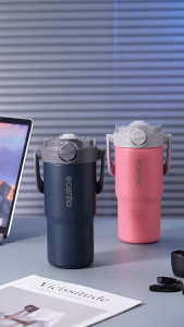 ECENTIO Botol Thermos Tumbler Stainless Steel Tahan Dingin - Panas Murah