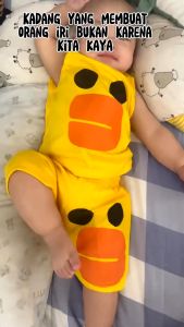 BIG SALE Setelan Baju Anak Baby Duck Logo