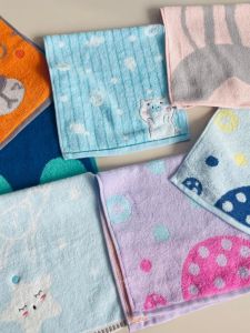 Khăn Mặt Trẻ Em Vải Cotton Mềm Mại Hai Mặt Thêu Họa Tiết Hoạt Hình Dễ Thương Có Khuyết Điểm Nhỏ Khăn Lau Tay Vải Cotton Nguyên Chất
