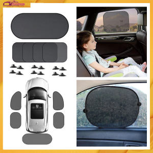 🔥คลังสินค้าพร้อม🔥5ชิ้นป้องกันแสงแดดขาตั้งกล้องติดกระจก UV ที่คลุมพับได้ม่านหมวกกันแดดกระจกด้านหลังรถพับได้อุปกรณ์เสริมที่บังแดดสีดำ