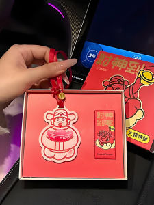 Quick Take Home Wealth God New Year Car Ornament 2025 Snake Year Gift for Girls Spring Festival Car Hanging Creative Gift Box