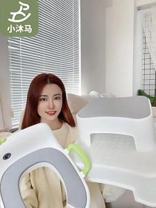 Baby Potty Trainer Childrens Toilet Seat With Handle PU Cushion Anti-Splash Safe Anti-Slip Wall-Mounted Hanging Universal