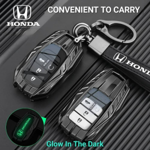 เคสที่ห้อยกุญแจอัจฉริยะสำหรับรถยนต์ทำจากซิลิโคนเรืองแสงเคสหุ้มห่วงโซ่พวงกุญแจสำหรับเมือง BRV WRV เอชอาร์วีเวสเซิล Civic CRV Accord E: N1 Stepwgn RP6-8 Odyssey RS ที่วางรีโมทปุ่ม TPU ใส