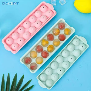 14 Grids Ice Ball Making Molds DIY Ice Cube Tray Moulds for Whisky Juice Ice Ball Making Household Homemade Ice Mold with Cover