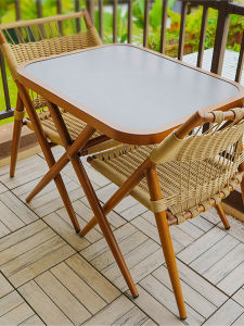 Sinlege | Leisure and Reading Rattan Balcony Table and Chair Set