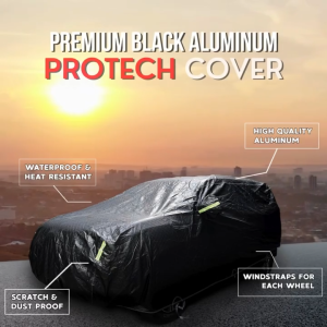 MG ZS Protech Lab - Premium 3-Layered All Weather BLACK Aluminum Car Cover