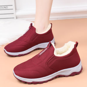 2025 Winter New Velvet Warm Thick Cotton Shoes Womens Shoes Short Sleeves Versatile Womens Boots Couples Mens Shoes