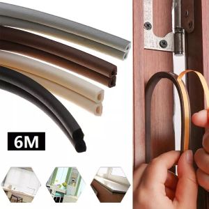 HCCM 6M Doors Window Soundproof Seal Strip Self-Adhesive Rubber Foam Adhesive Strip Avoidance Rubber Seal