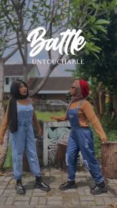 Celana Panjang Overall Wanita Ripped & Baju Kodok