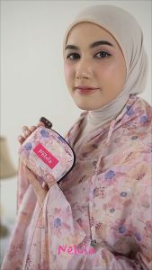 Nelula - Mukena Traveling Mini Pouch Terkecil 2 in 1 Motif Kombinasi Jumbo Parasut Premium Korea